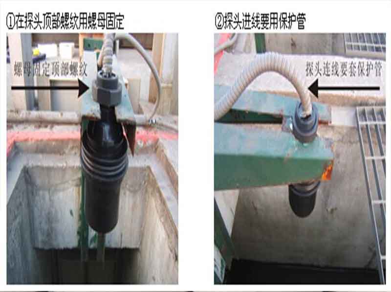 超聲波液位計探頭正確固定